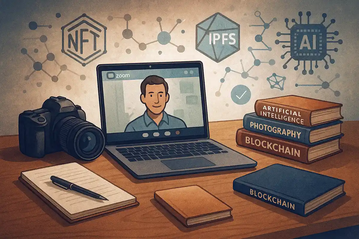 Online-Coaching im Fotoarchiv Tenckhoff: Zoom-Sitzung zu Fotografie, NFT, IPFS und KI