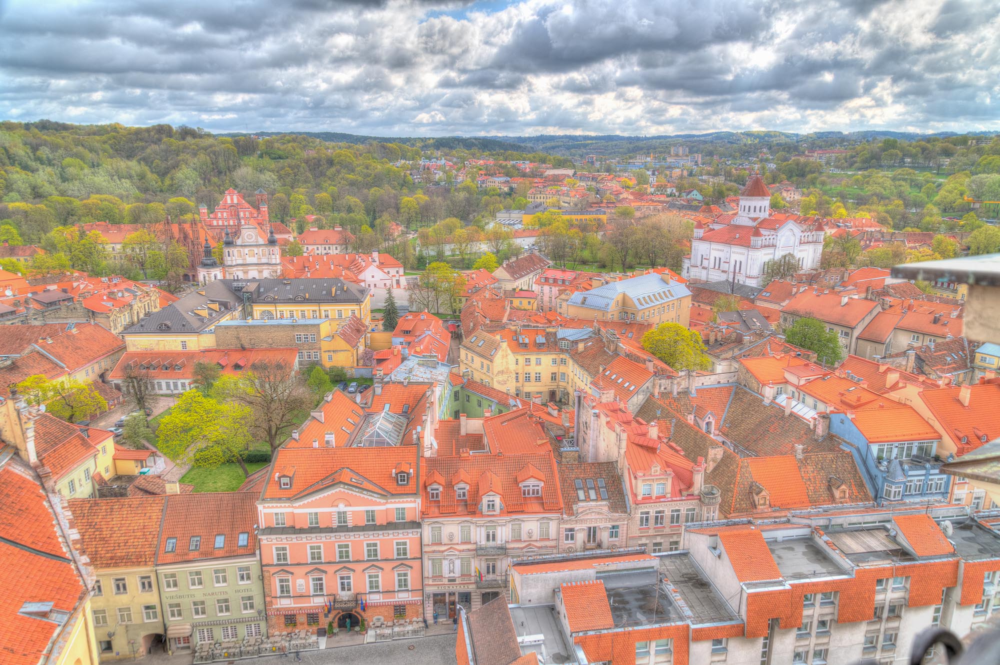 Ausblick auf Vilnius vom Kirchturm der St. Johanniskirche aus