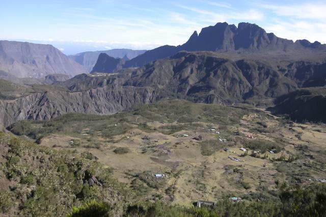 The mountain village of Marla in the Cirque de Mafate