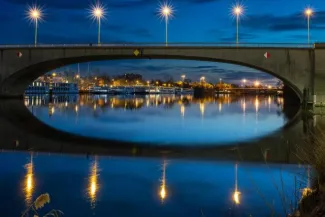 Pont Édouard Daladier at blue hour