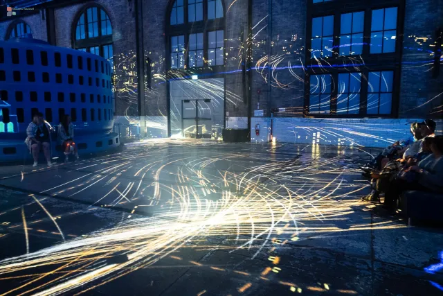 Lichtshow in der Power Station