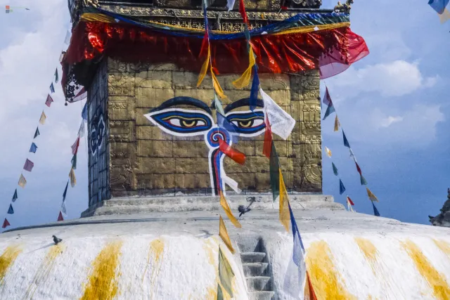 Swayambhunath – die Augen über Kathmandu