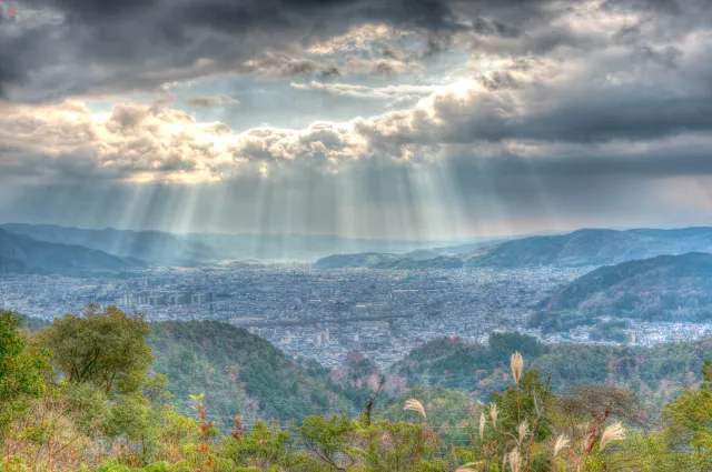 Kyoto in den Sonnenstrahlen