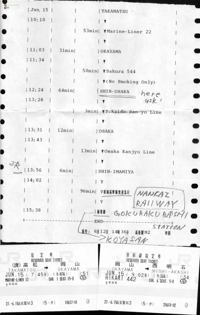 Die aufwändige Anreise nach Kōyasan