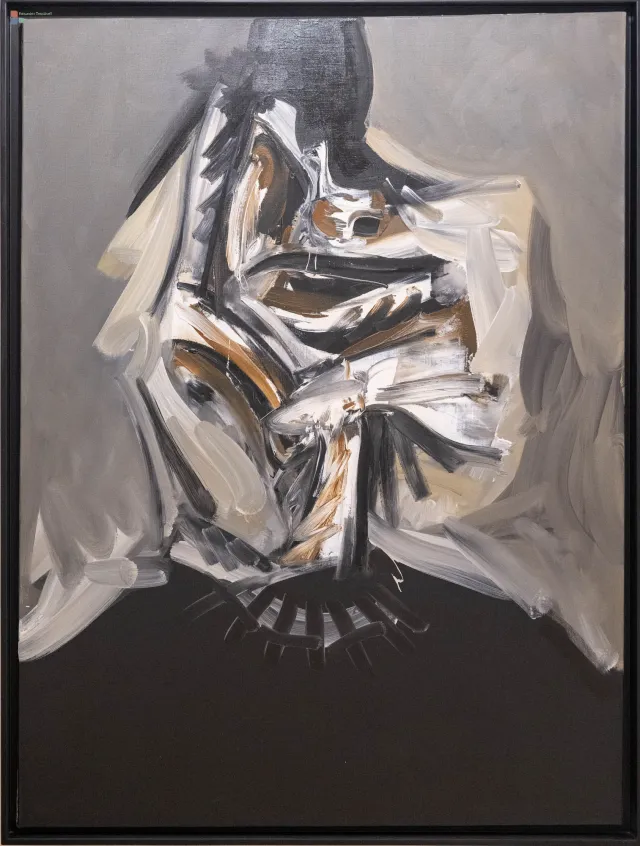 Antonio Saura (Huesca 1930 – Cuenca 1998) Portrait imaginaire de Philippe II [Retrato imaginario de Felipe II], 1967 Öl auf Leinwand