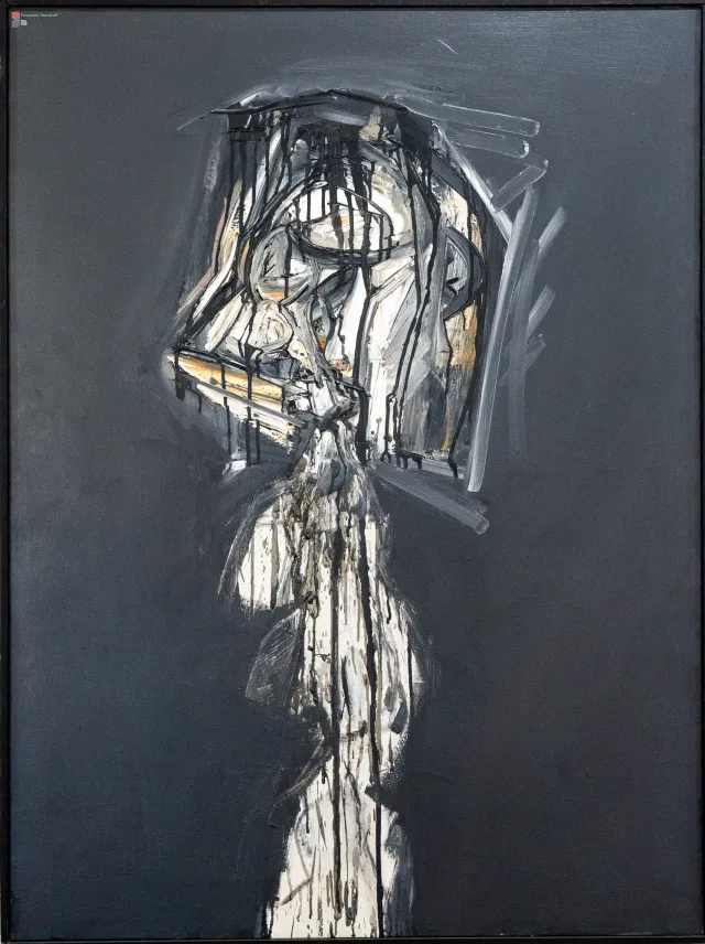 Antonio Saura (Huesca 1930 – Cuenca 1998), Baldovineta - Oleo sobre lienza, 130X97 cm, 1963