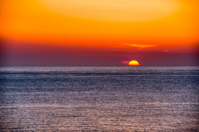 Sunset over the Atlantic off Ireland's coast