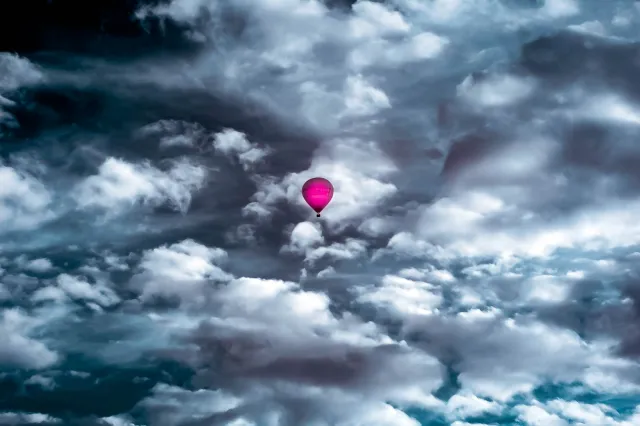 Summer landscape with dramatic sky