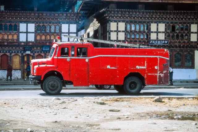 Fire truck in Paro
