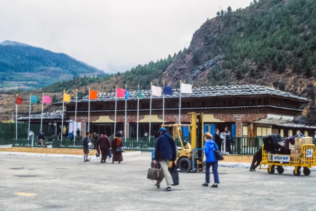 The Paro valley with airport