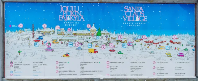 Das Dorf des Weihnachtsmanns am Polarkreis in Rovaniemi