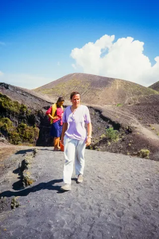 On the crater rim of the Batur