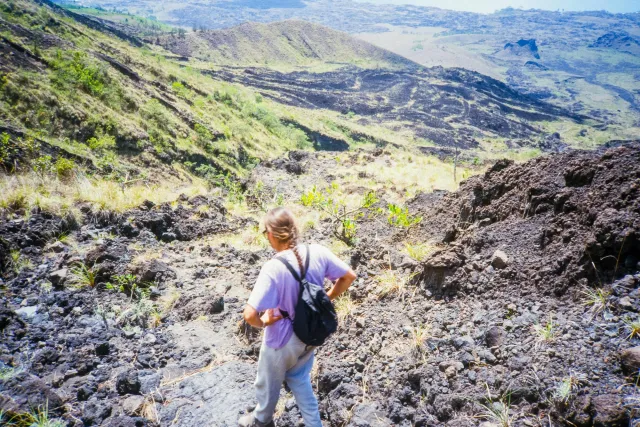 The descent from the Batur