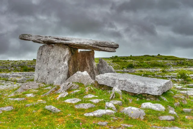 The Poulnabrone Dolmen in County Clare, Ireland