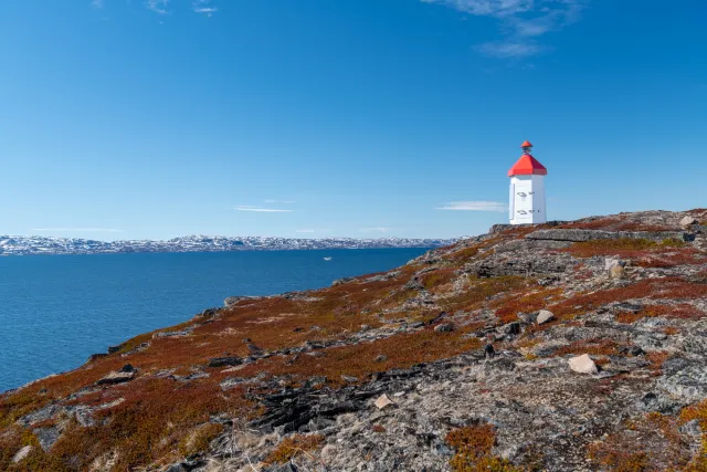 The lighthouse at the coast of Vadsøya