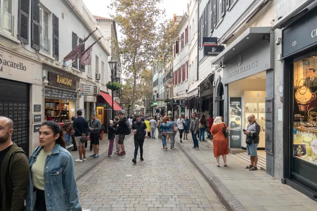 Einkaufsstraßen in Gibraltar