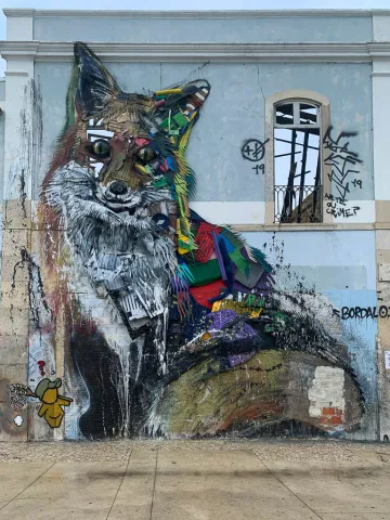 Bordalo's "garbage" fox in Lisbon