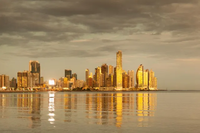 NFT 096: Panama City in the golden light of the setting sun