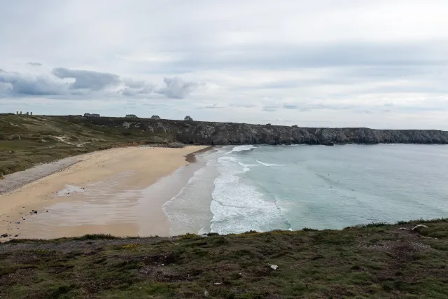 Strand von Camaret sur Mer am Sentier Côtier GR 34