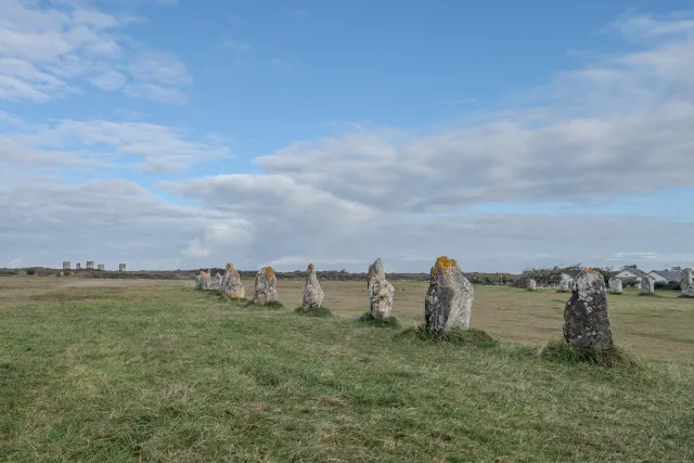 The stone rows of Lagatjar on the Sentier Côtier GR 34