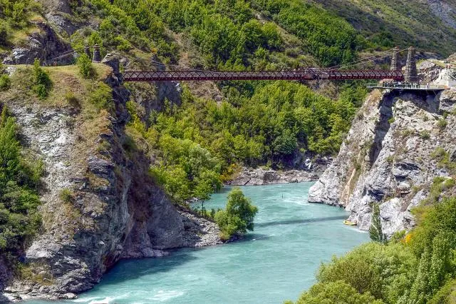 Bungee jumping at the Kawarau Bridge in New Zealand