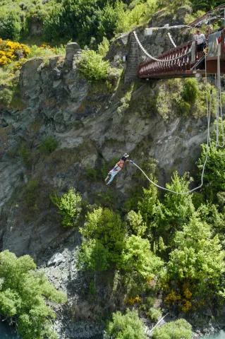 The jump from the Kawarau Bridge