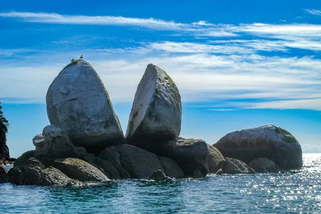 The Split Apple Rock, a spectacular granite sphere split in half