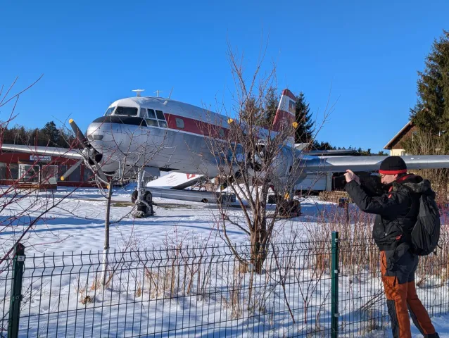 Die notgelandete  Iljuschin Il-14P im Flugzeugmuseum Cämmerswalde