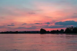 Sonnenuntergang im Donaudelta