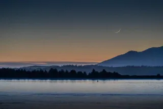 Blue hour over the sea off Vancouver Island – a state of maximal coherence.
